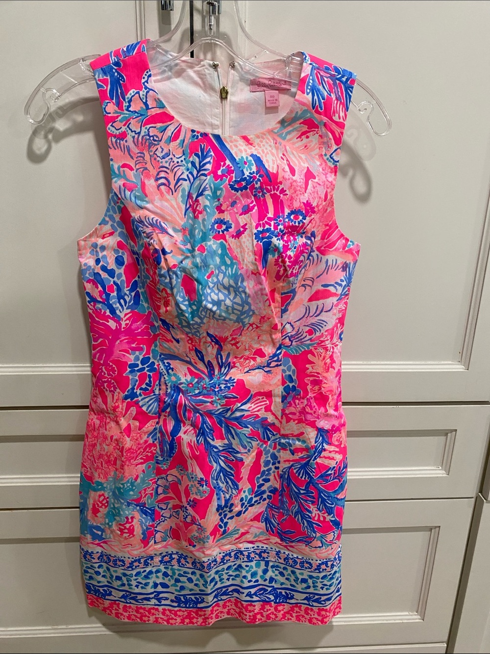 Lilly Pulitzer Pink and Blue Floral Shift Dress